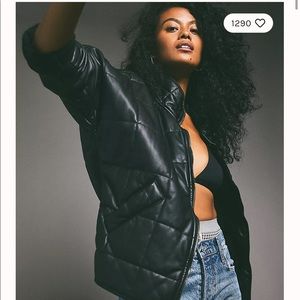 Free People Dolman Quilted Vegan Jacket